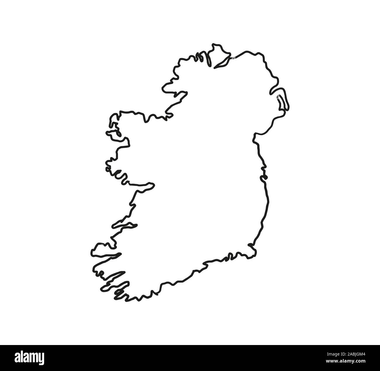 Ireland Outline Stock Vector Images Alamy