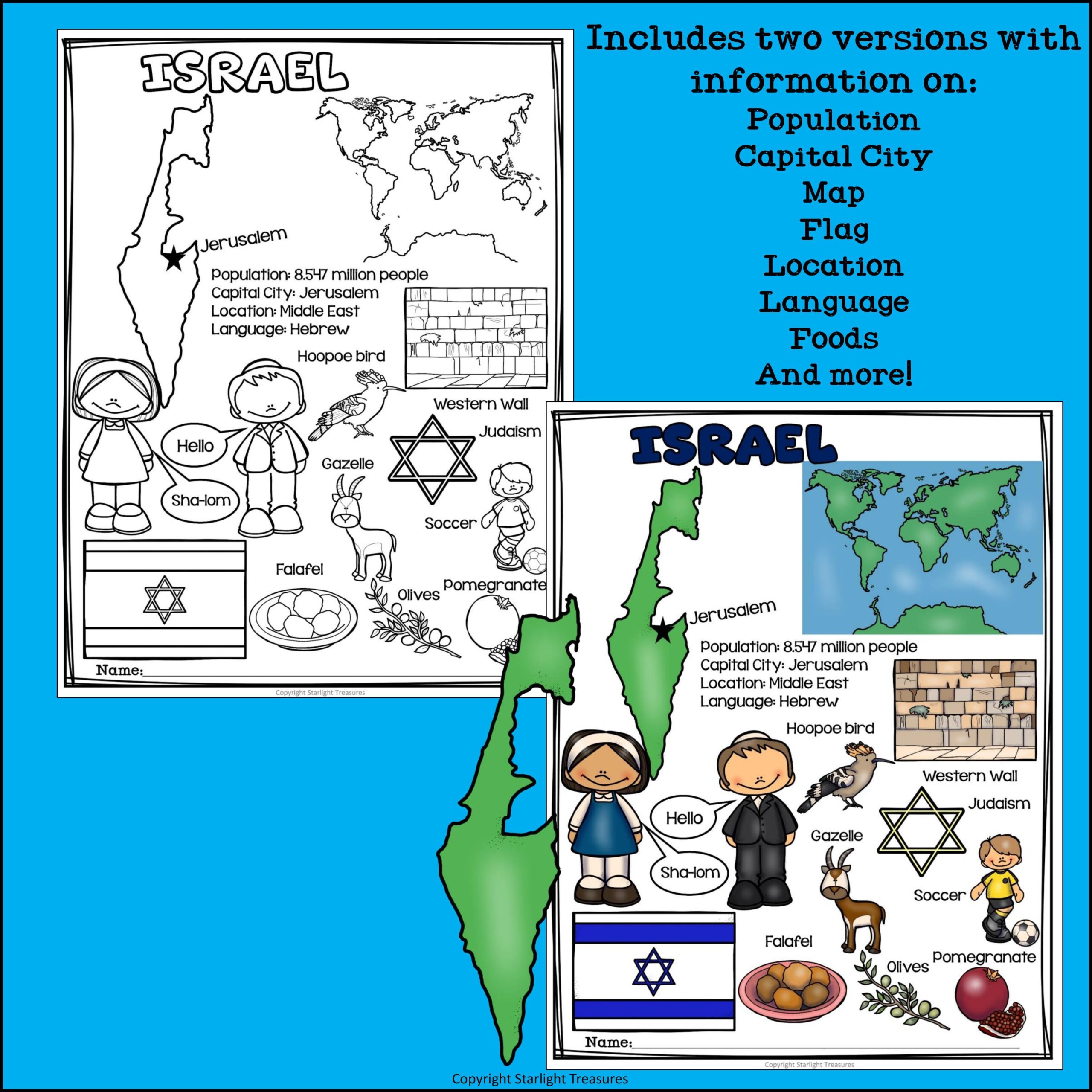 Israel Fact Sheet For Early Readers Classful Israel Fact Sheet For Early Readers Classful