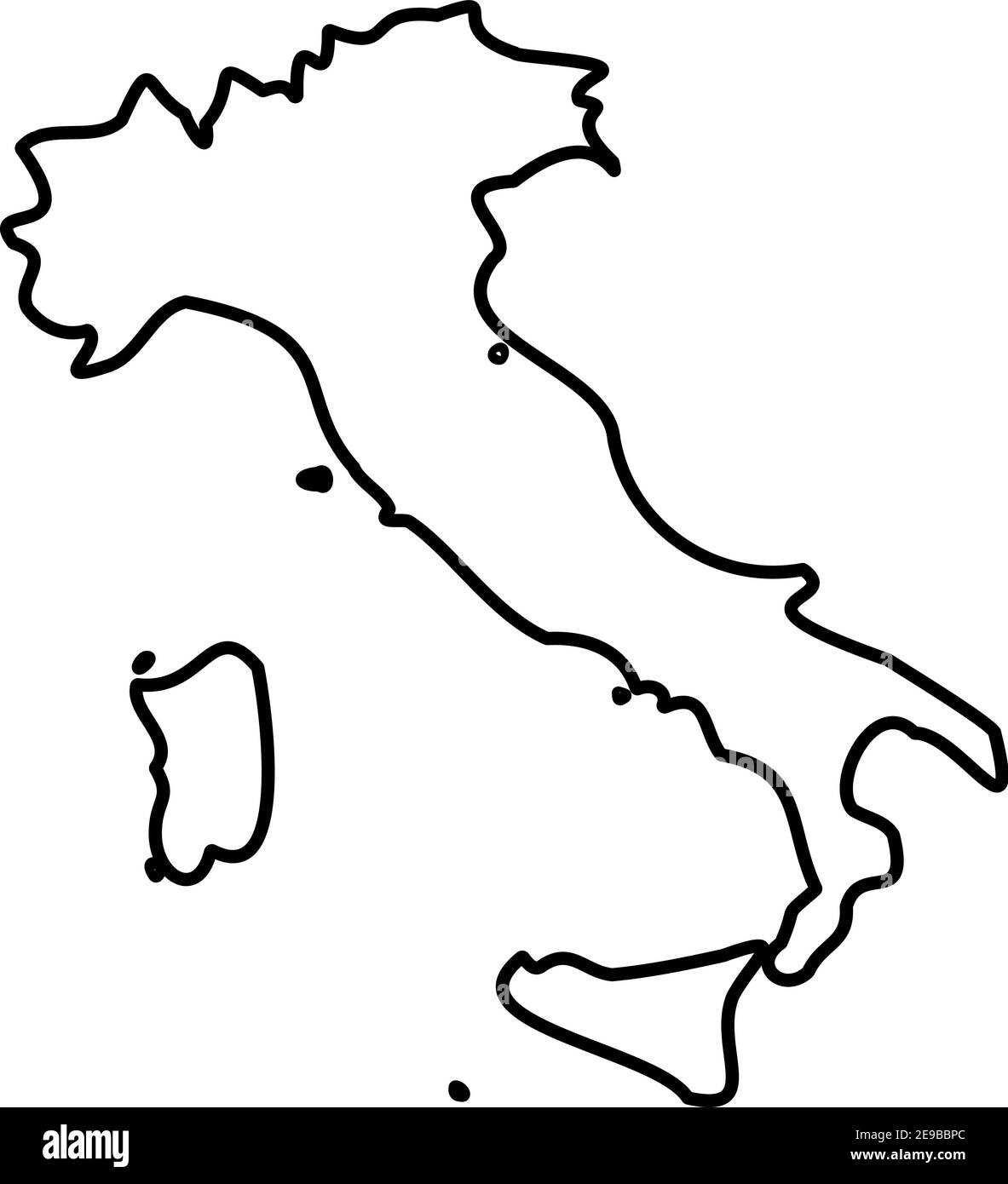 Italy Map Outline Printable