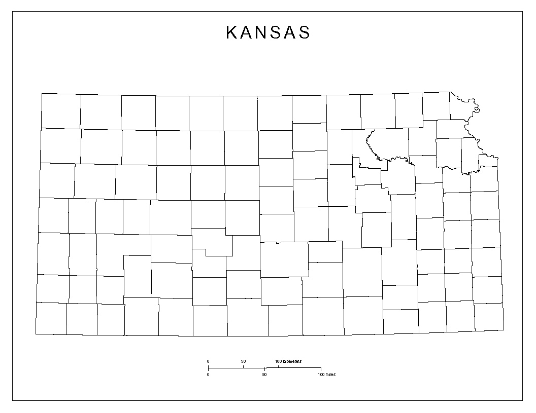 Kansas Blank Map Kansas Blank Map