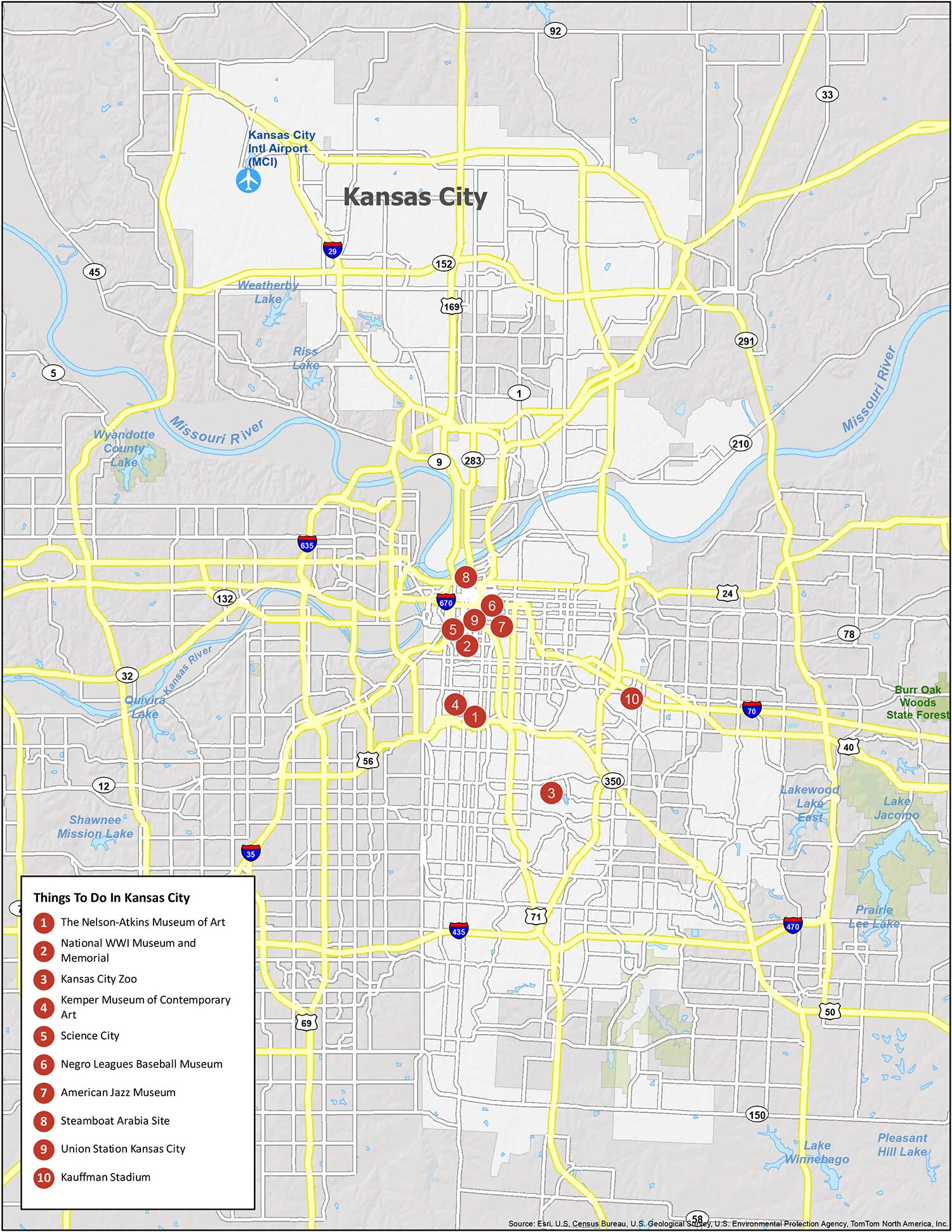 Printable Road Map Of Kansas City Metro