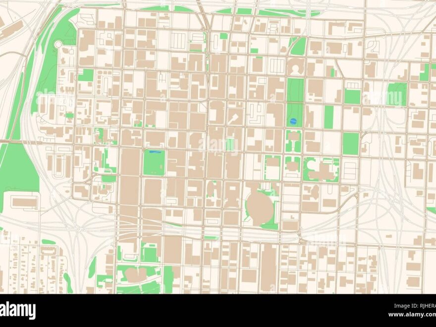 Kansas City Missouri Printable Map Excerpt This Vector Streetmap Of Downtown Kansas City Is Made For Infographic And Print Projects Stock Vector Image Art Alamy