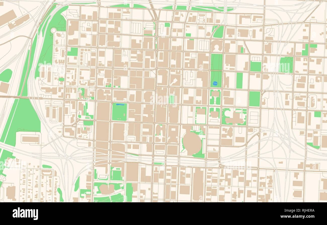 Kansas City Missouri Printable Map Excerpt This Vector Streetmap Of Downtown Kansas City Is Made For Infographic And Print Projects Stock Vector Image Art Alamy