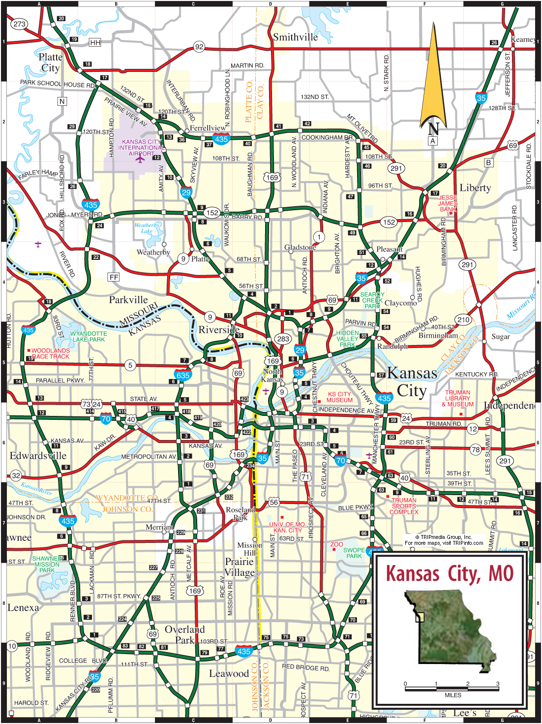 Printable Road Map Of Kansas