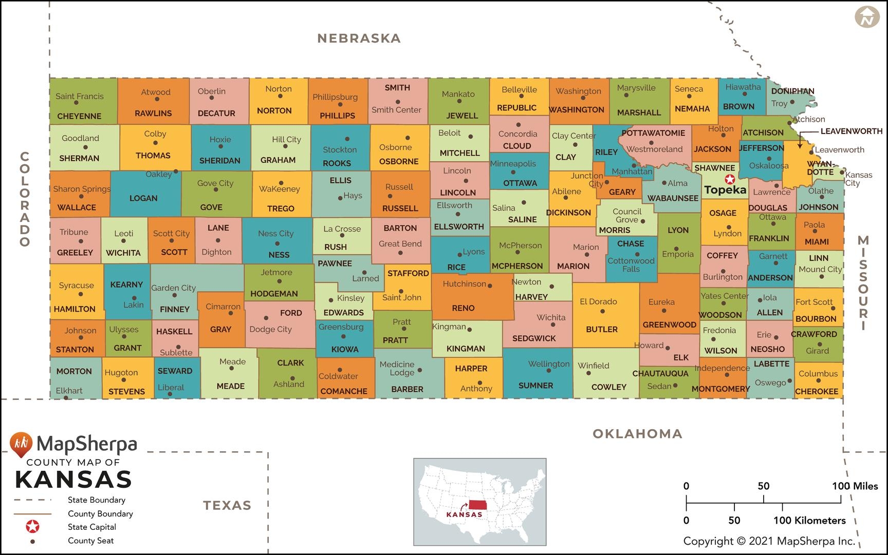 Kansas Counties Map Printable Kansas Counties Map Printable