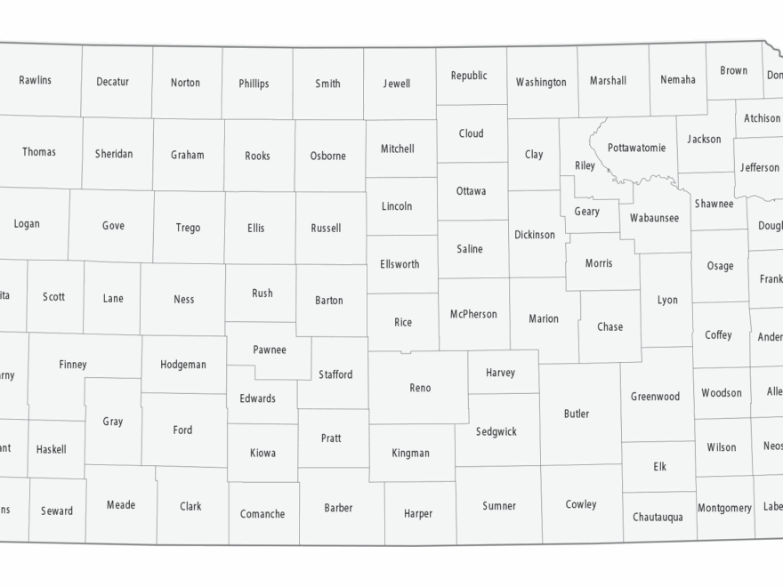 Kansas County Map GIS Geography