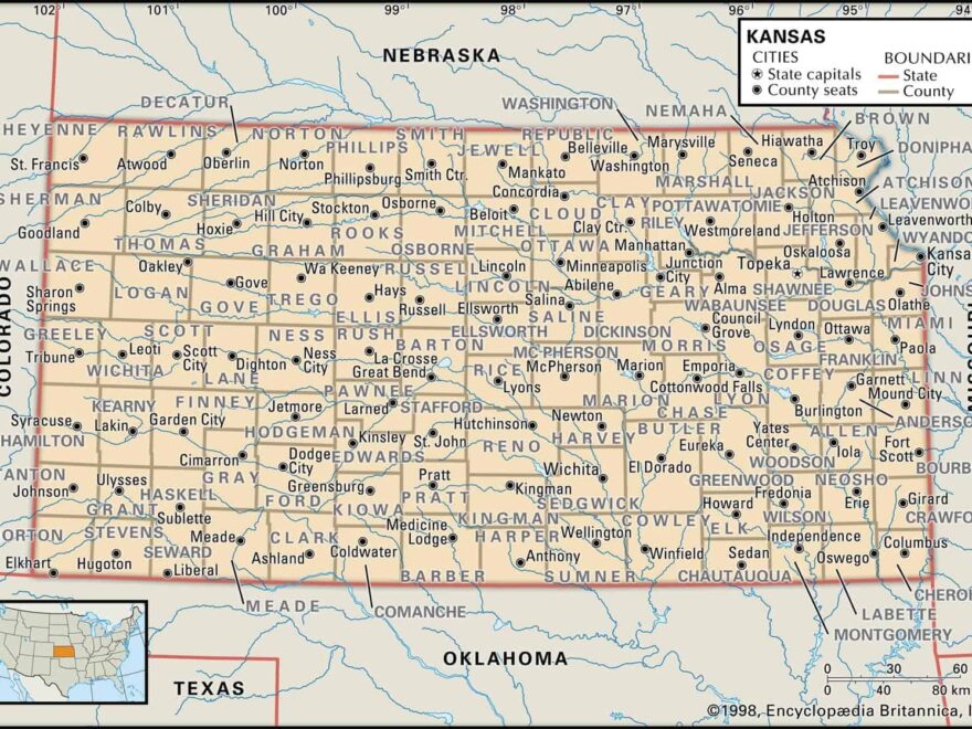 Kansas County Maps Interactive History Complete List