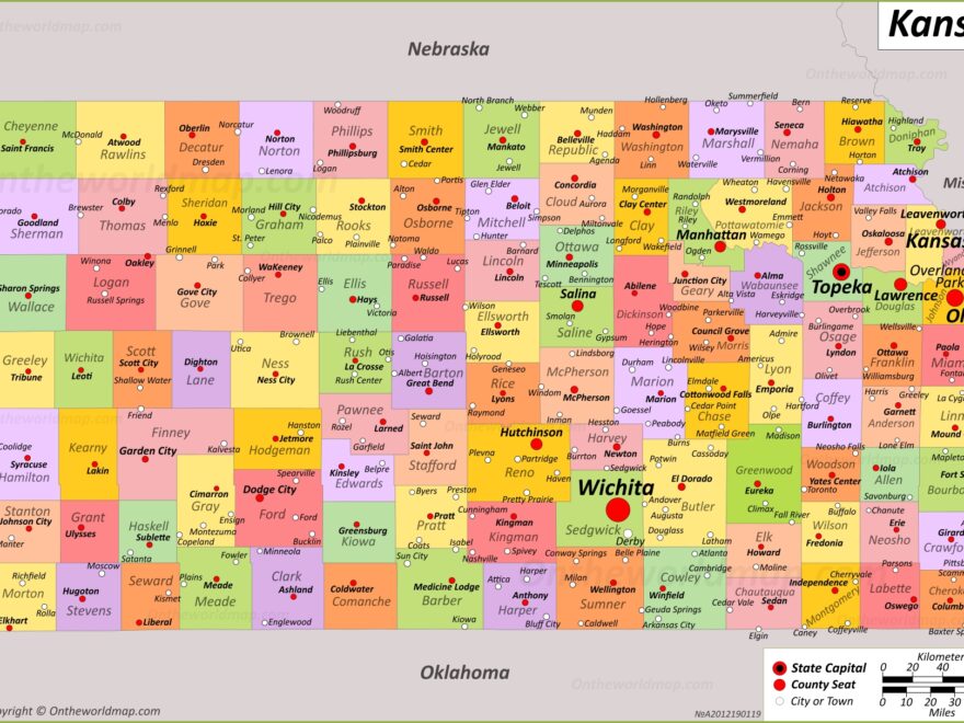 Kansas State Map USA Maps Of Kansas KS