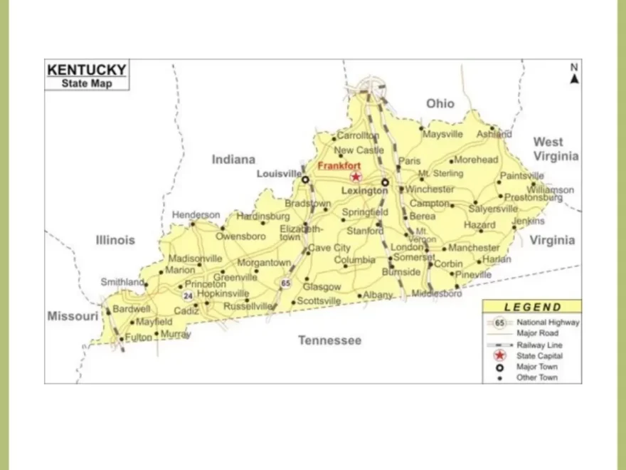 Kentucky County Map Map Of Kentucky Counties And Cities