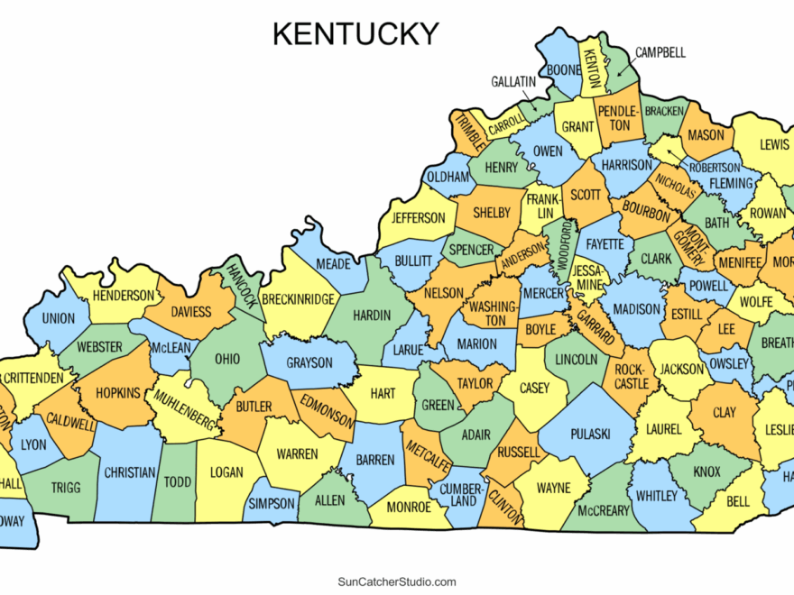 Kentucky County Map Printable State Map With County Lines Free Printables Monograms Design Tools Patterns DIY Projects