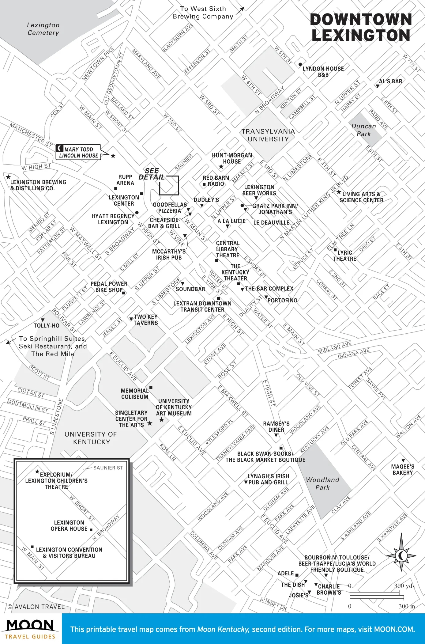 Printable Street Map Of Downtown Lexington Ky