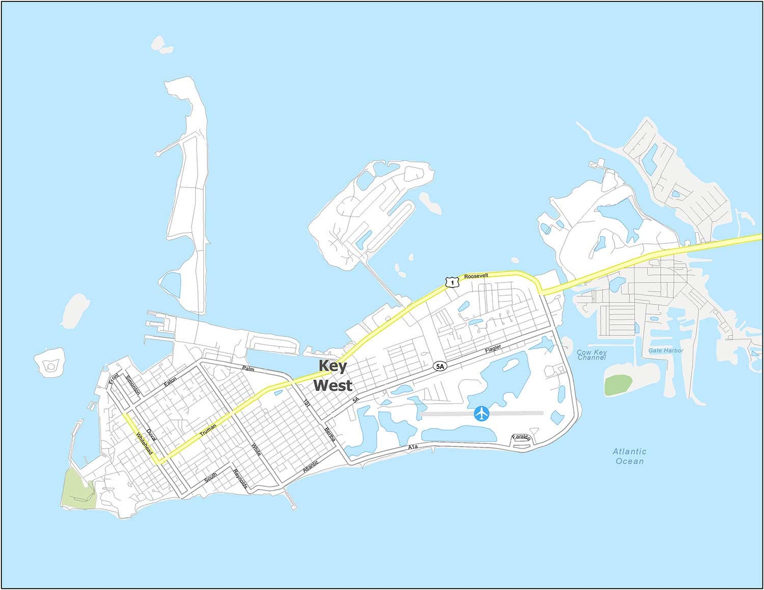 Free Printable Key West Map