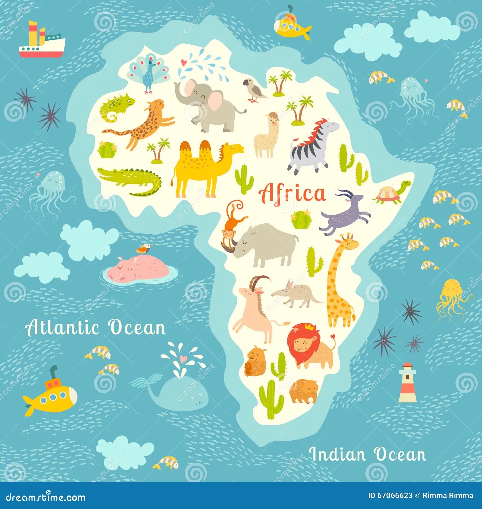 Printable Map For Kids With Numbers Africa