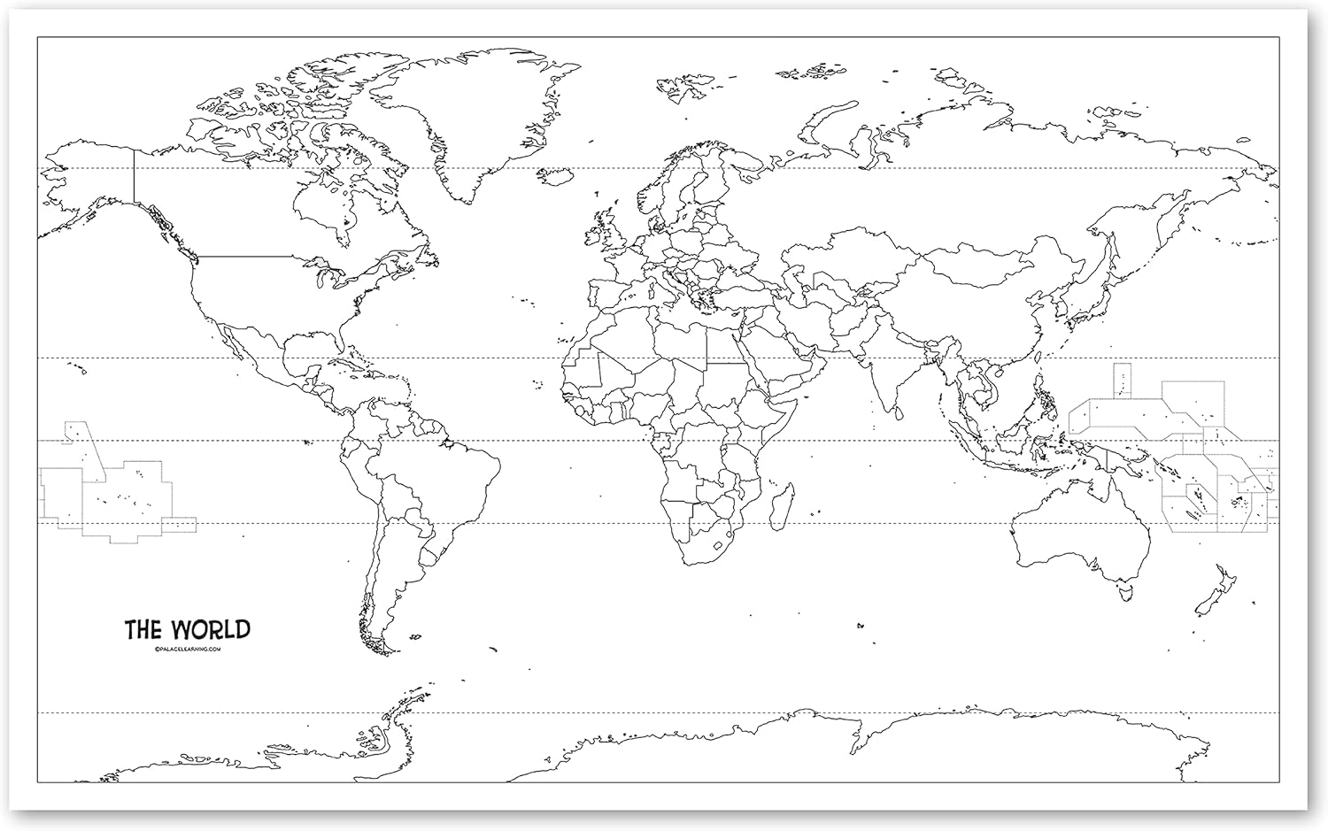 Laminated Blank World Map Outline Poster Wall Martinique Ubuy