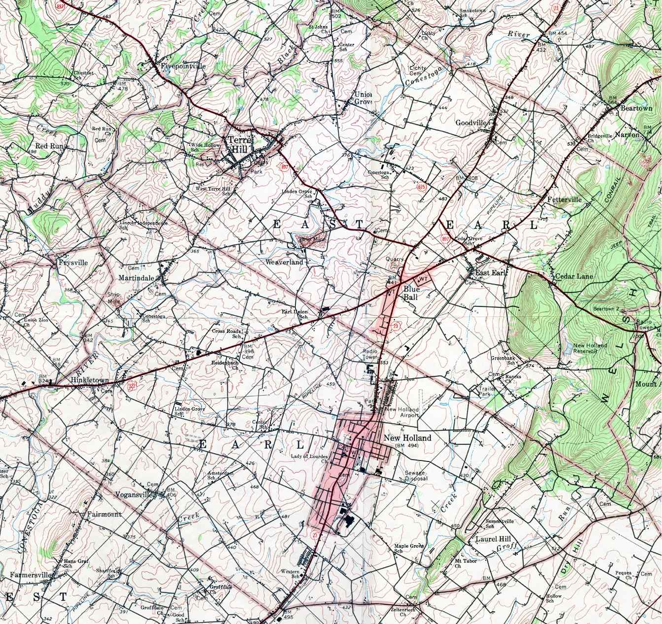 Lancaster County Pennsylvania Township Maps