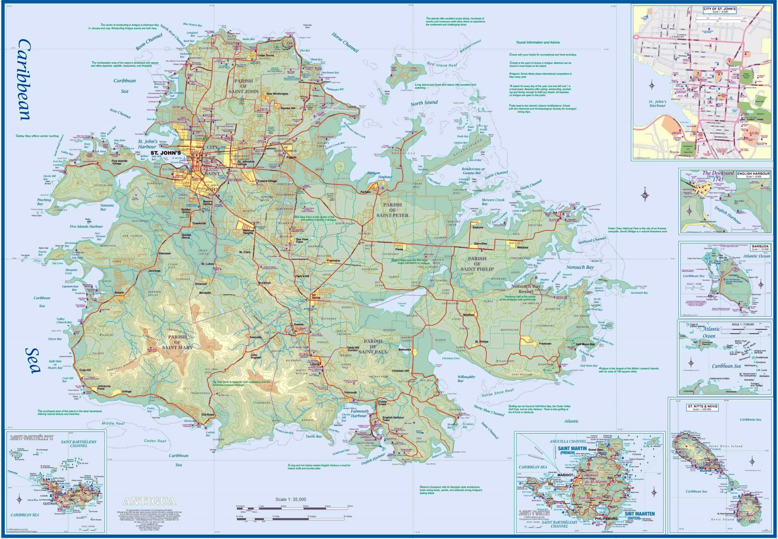 Large Antigua Island Maps For Free Download And Print High Resolution And Detailed Maps Large Antigua Island Maps For Free Download And Print High Resolution And Detailed Maps