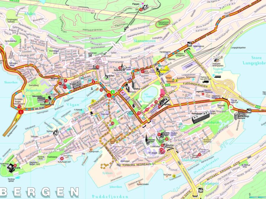 Large Bergen Maps For Free Download And Print High Resolution And Detailed Maps