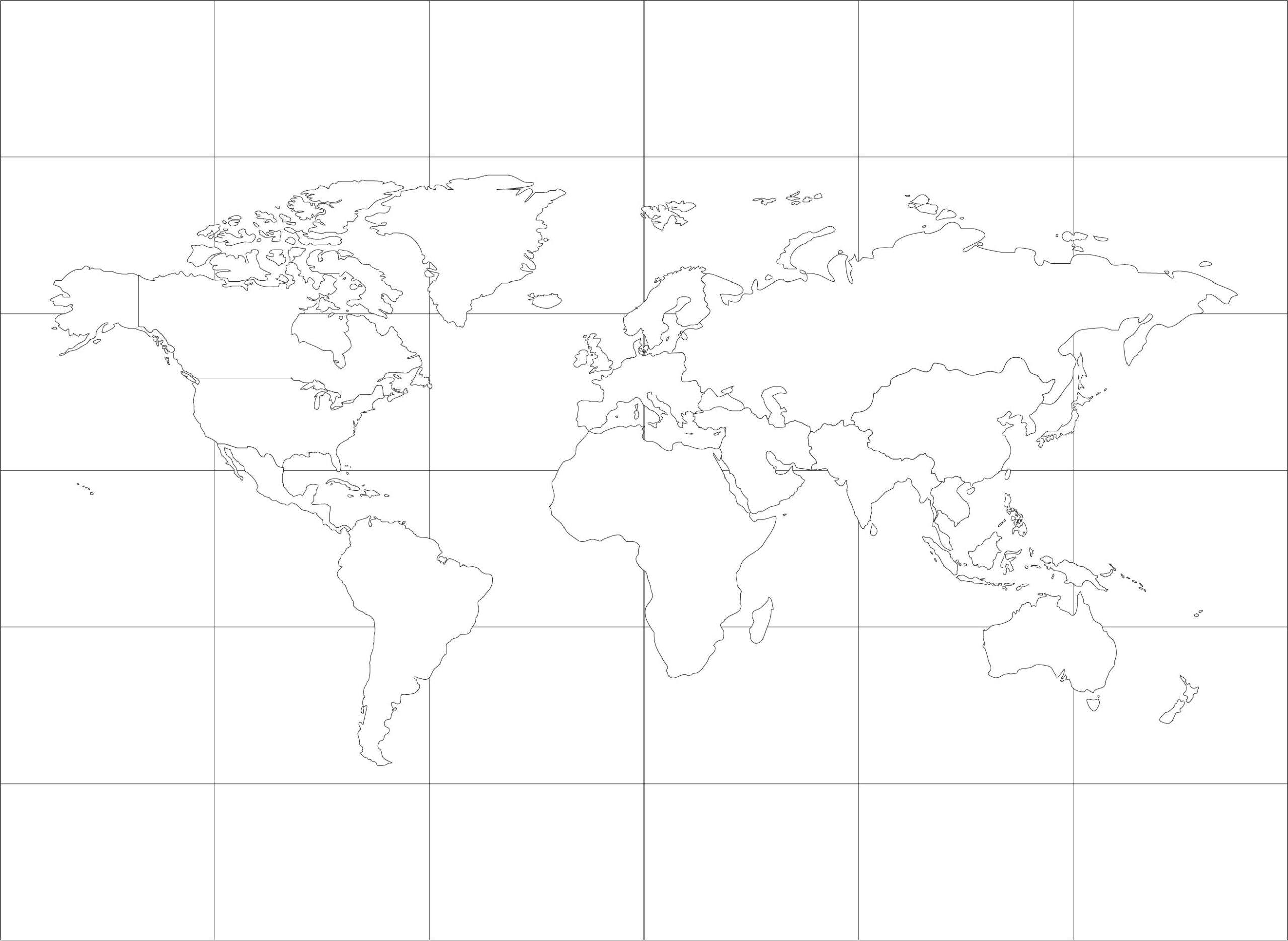 Large Blank World Maps 10 Free PDF Printables Printablee