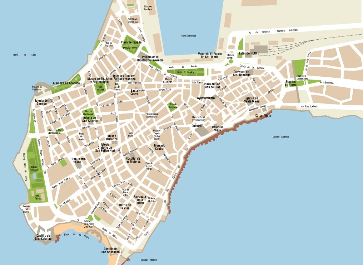 Large Cadiz Maps For Free Download And Print High Resolution And Detailed Maps
