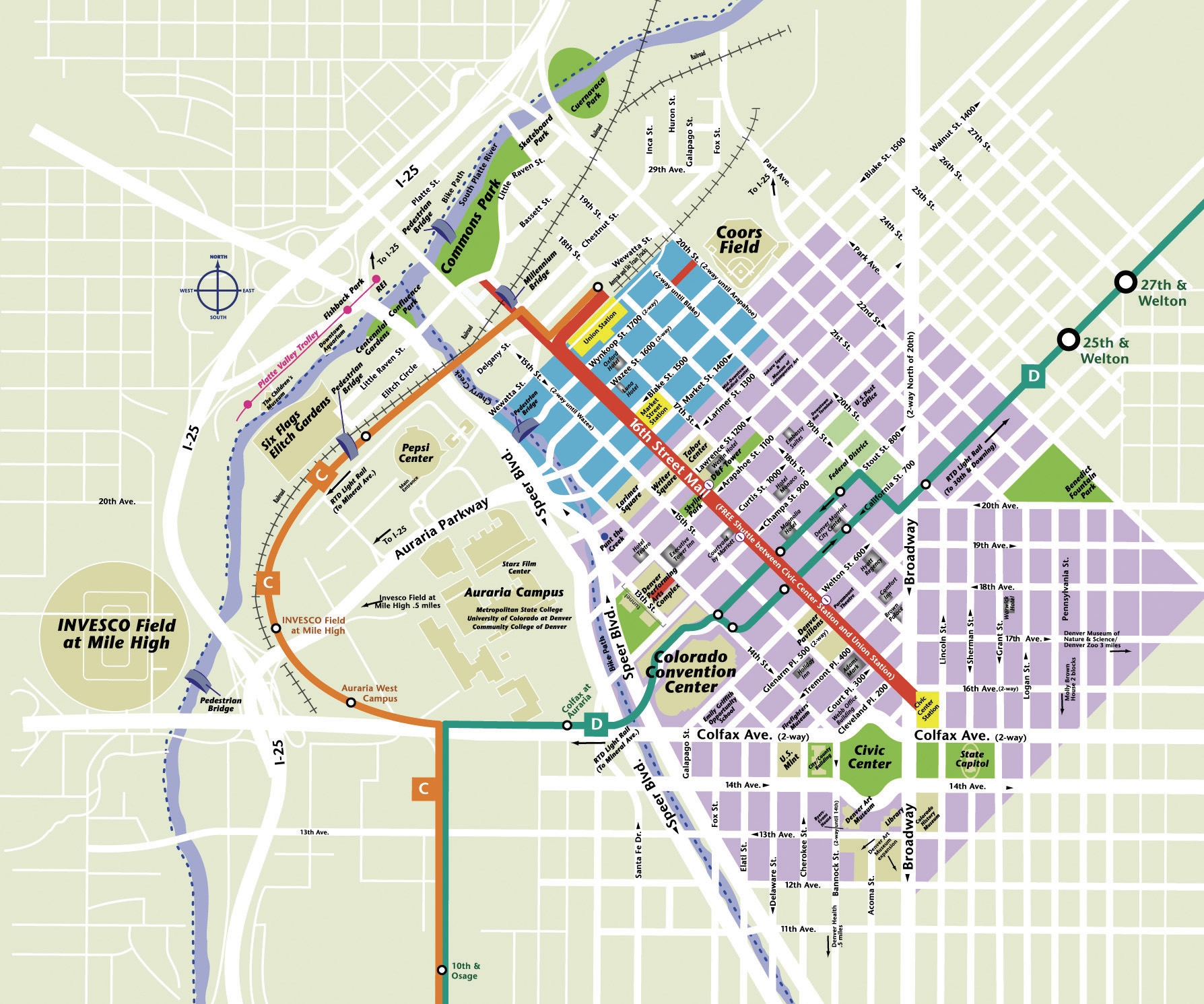 Denver City Map Printable