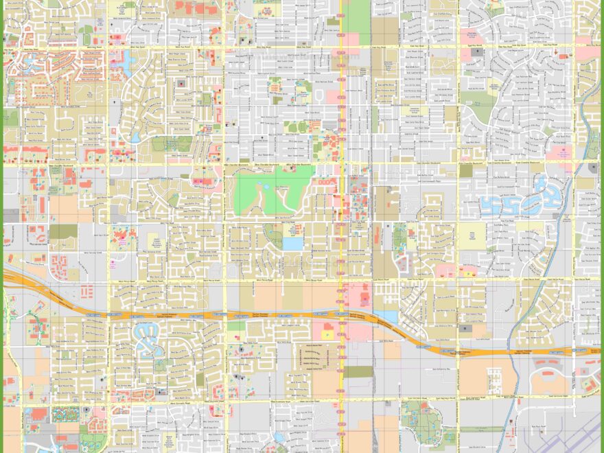 Large Detailed Map Of Chandler Ontheworldmap