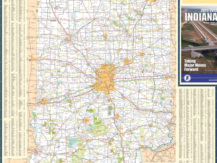 Large Detailed Map Of Indiana With Cities And Towns Ontheworldmap