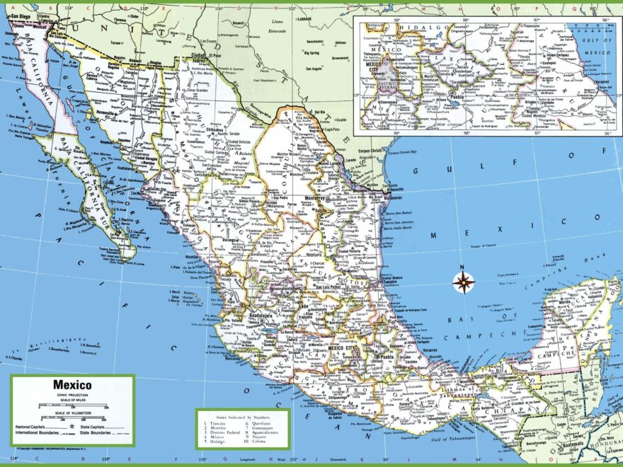 Large Detailed Map Of Mexico With Cities And Towns Ontheworldmap