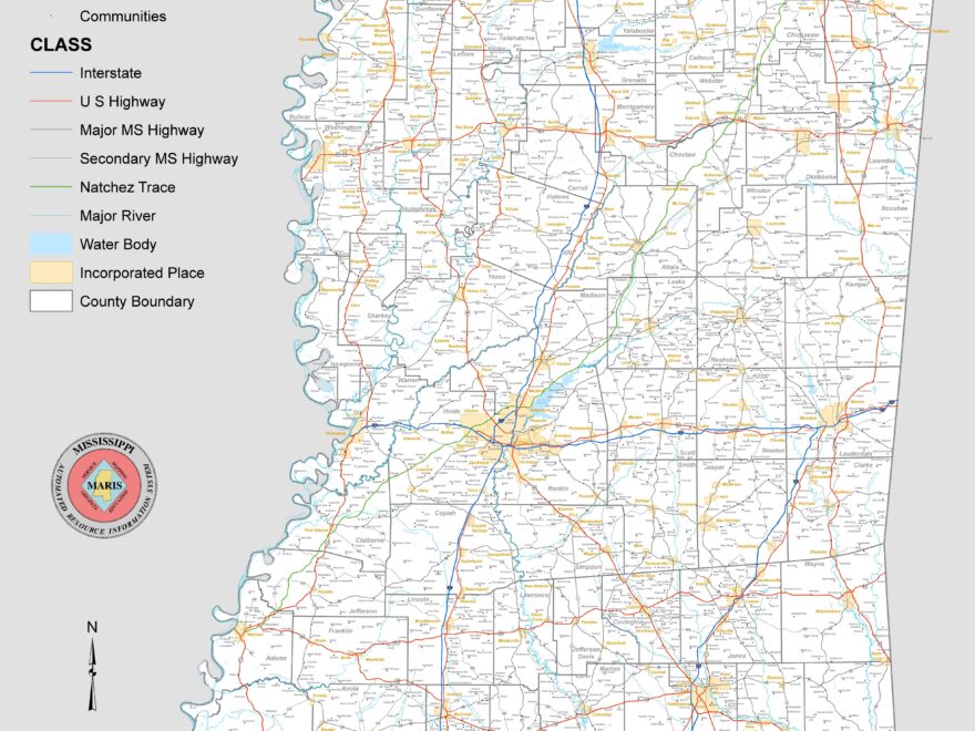 Large Detailed Map Of Mississippi With Cities And Towns Ontheworldmap