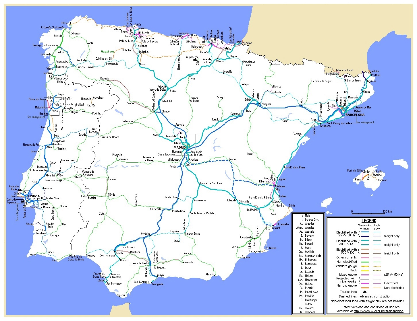 Map Portugal And Spain Printable