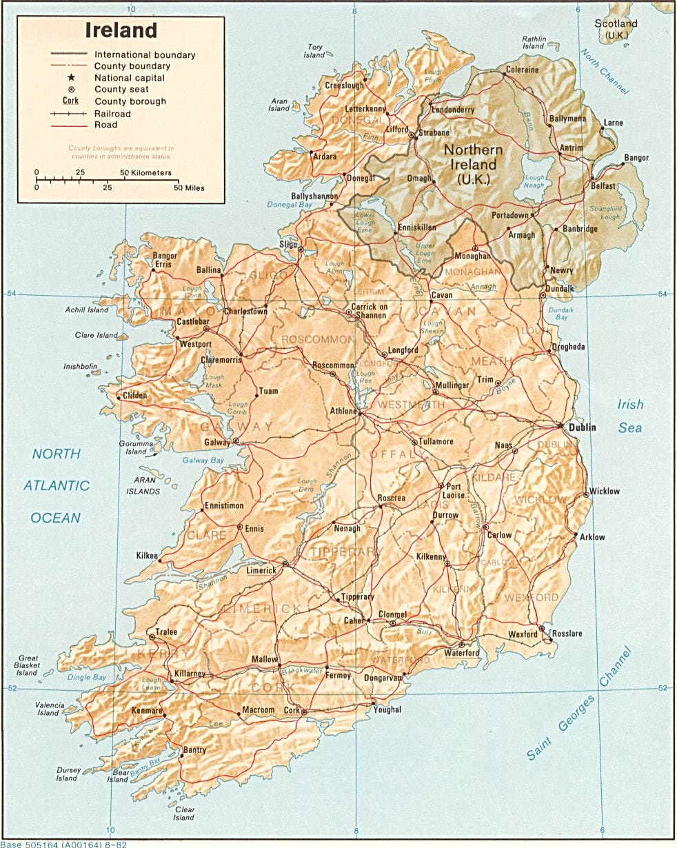 Printable Road Map Of Ireland Printable Road Map Of Ireland