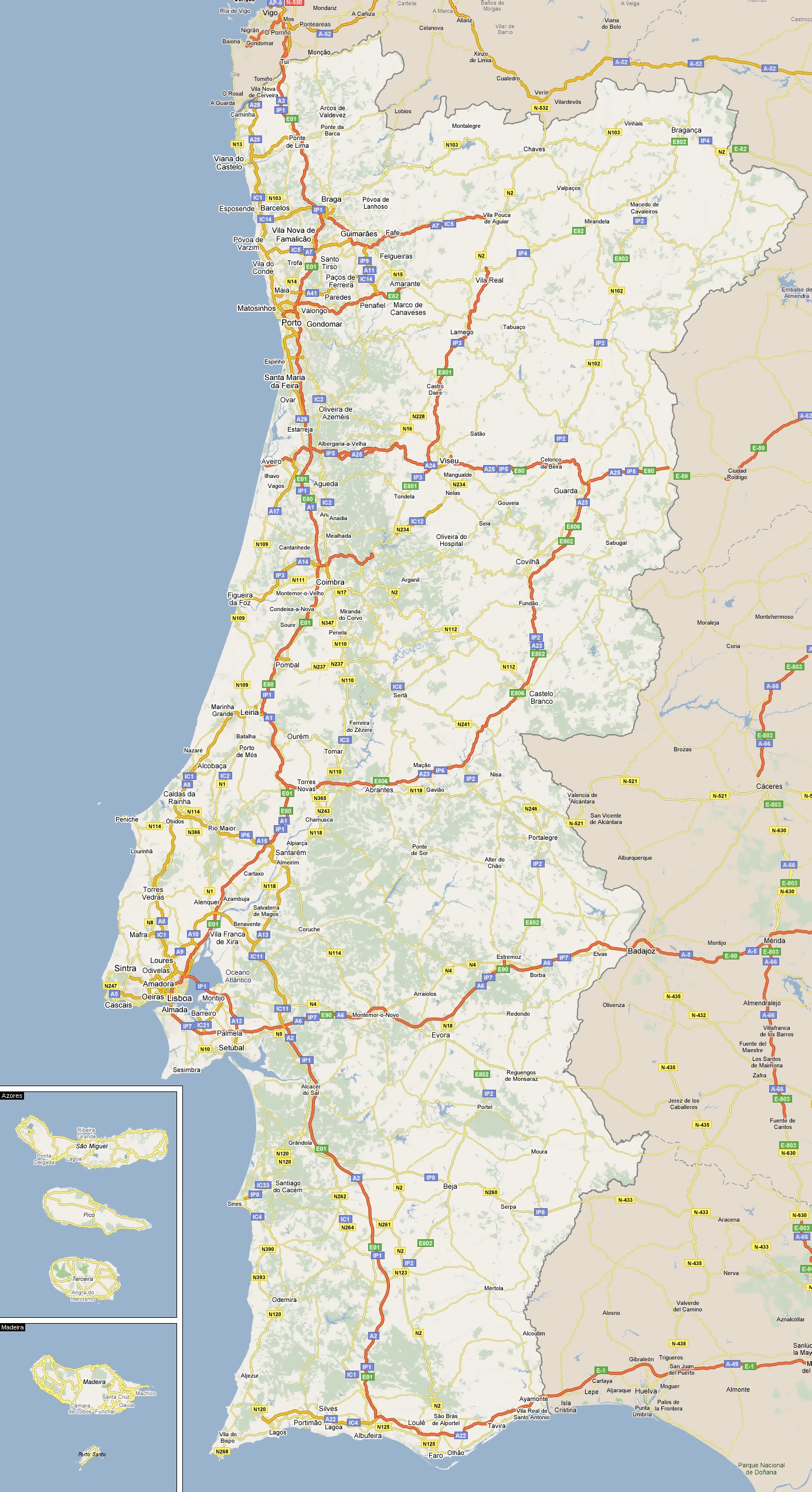Large Detailed Road Map Of Portugal With All Cities Vidiani Maps Of All Countries In One Place Large Detailed Road Map Of Portugal With All Cities Vidiani Maps Of All Countries In One Place