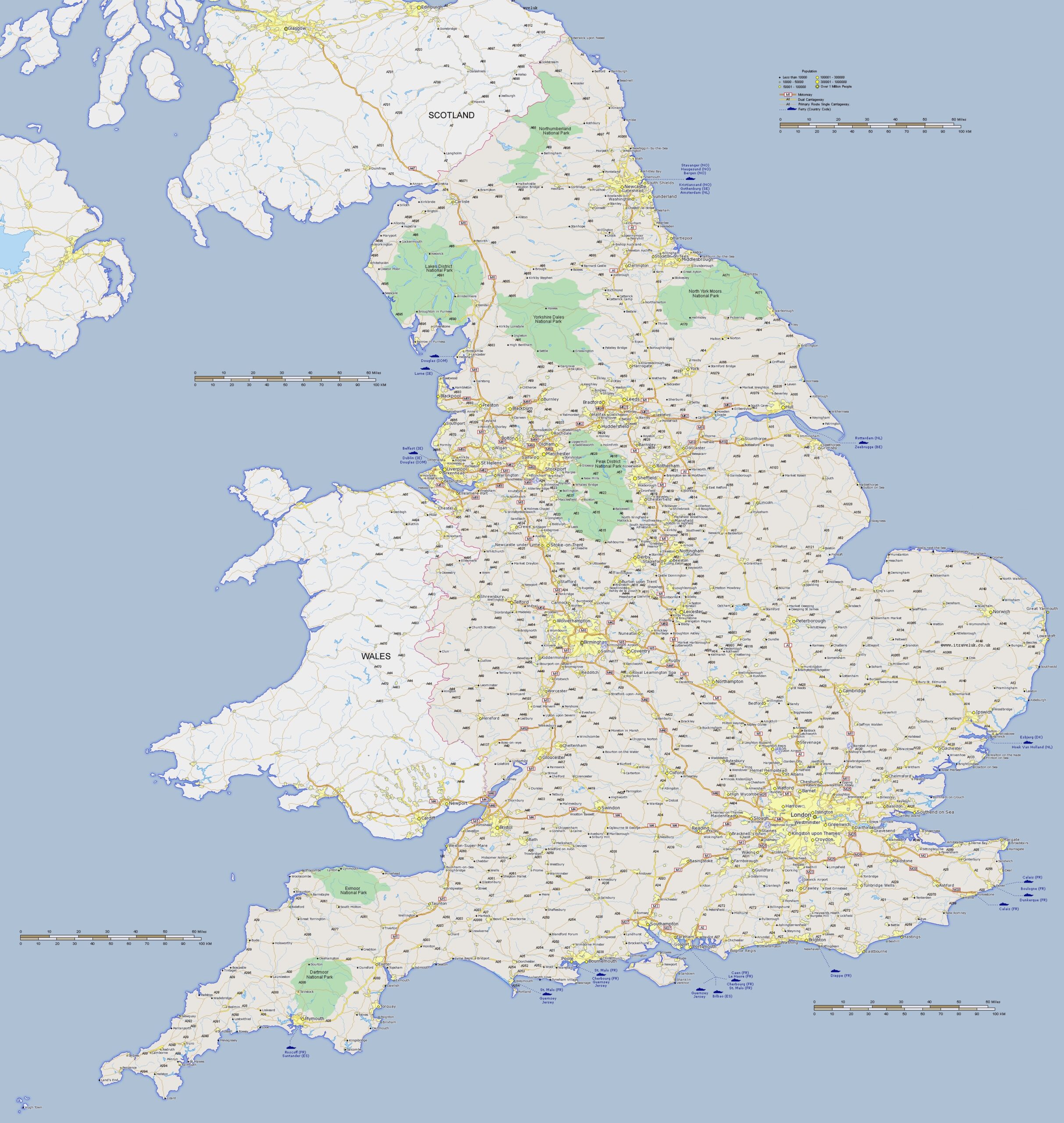 Printable Detailed Map Of Uk