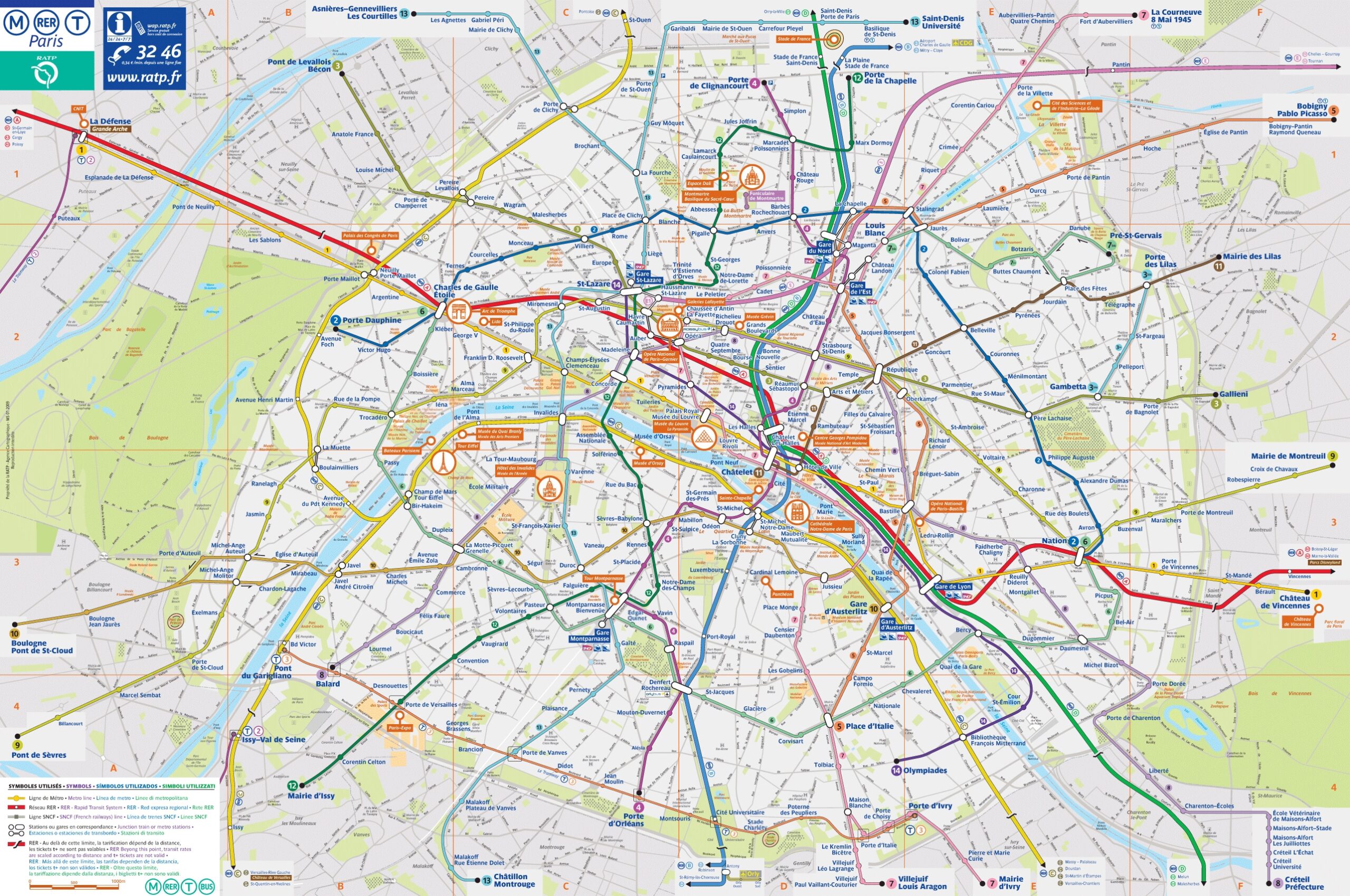 Paris Map For Tourists Printable