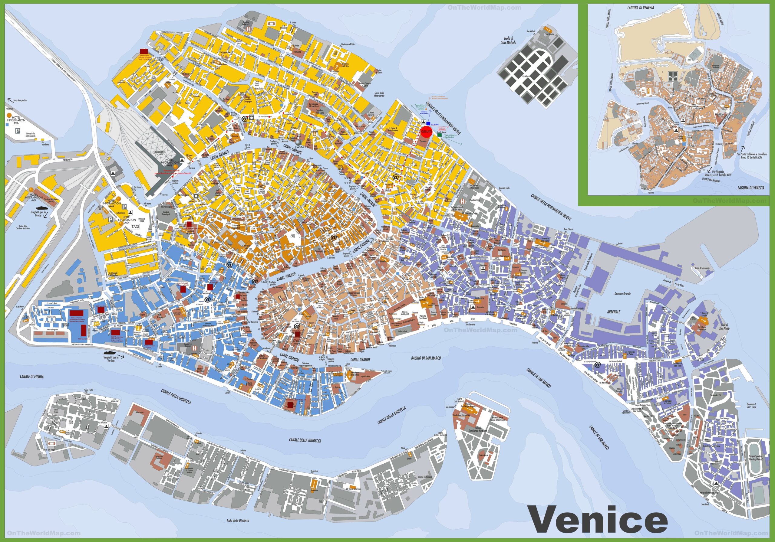 Printable Map Of Mestre Italy