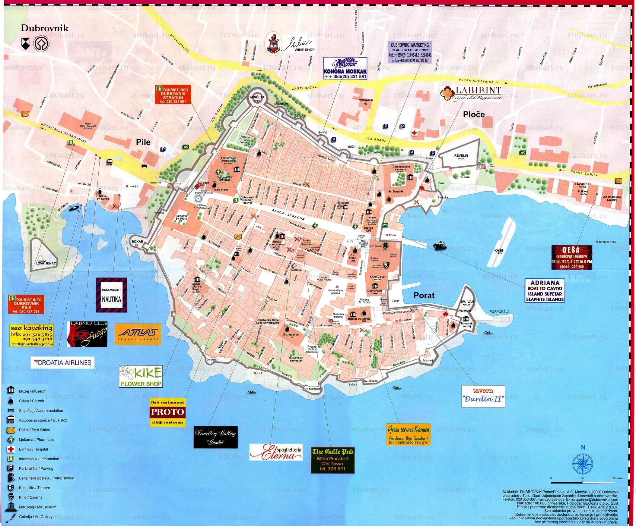 Dubrovnik Croatia Map Printable
