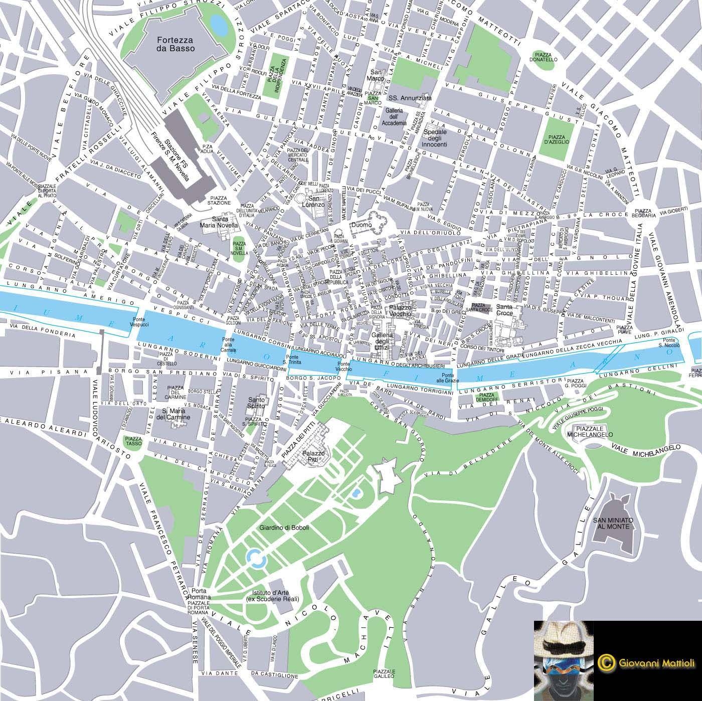 Tourist Map Of Florence Italy Printable Free
