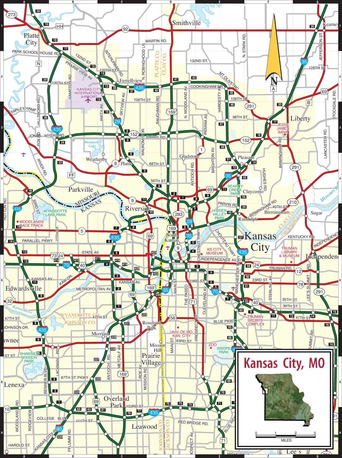 Kansas City Area Map Printable