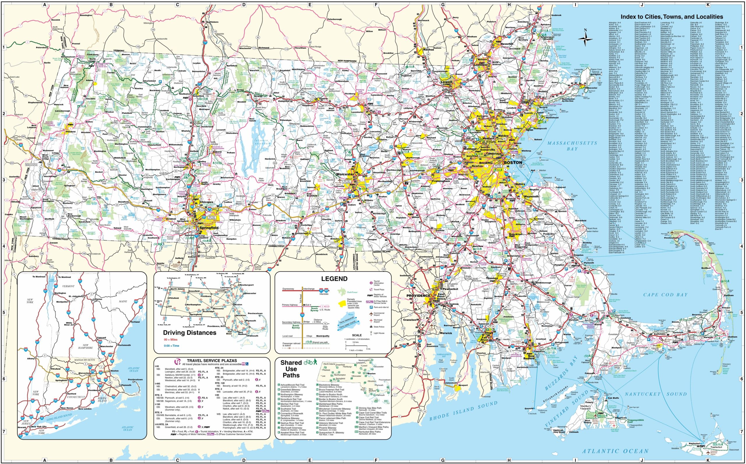 Free Printable Map Of New England Cities