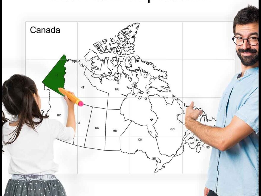 Large Printable Canada Map 4 9 Or 16 Sheets Of Paper