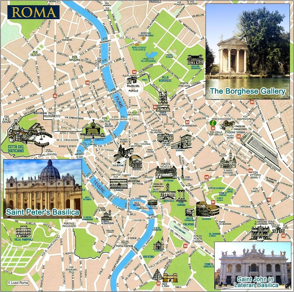 Street Map Rome City Centre Printable