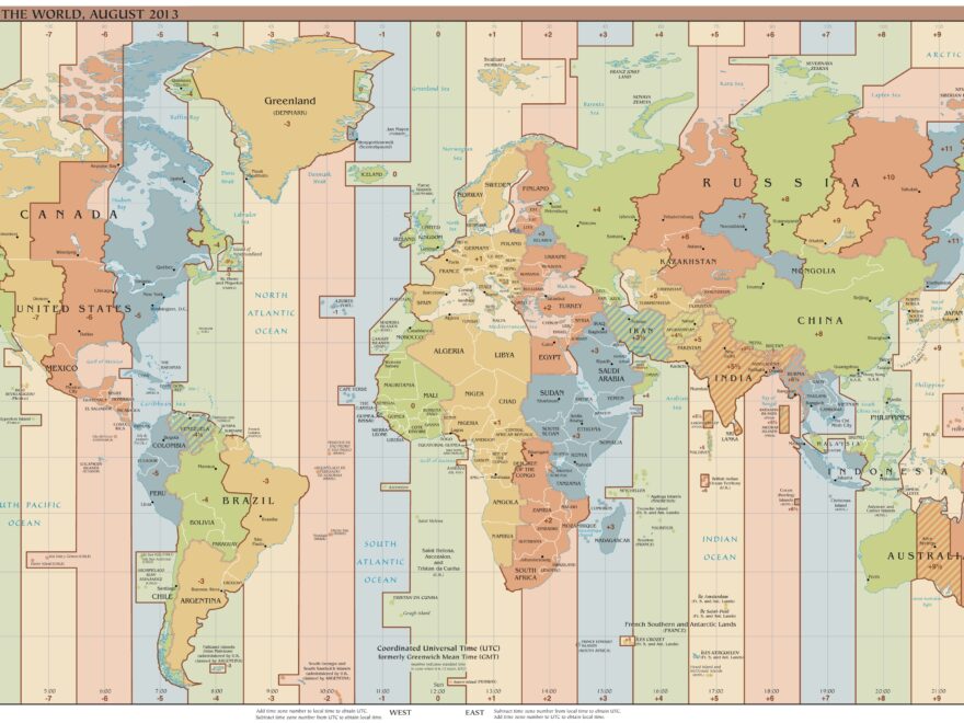 Large Scale Time Zones Map Of The World 2013 Time Zones Of The World World Mapsland Maps Of The World