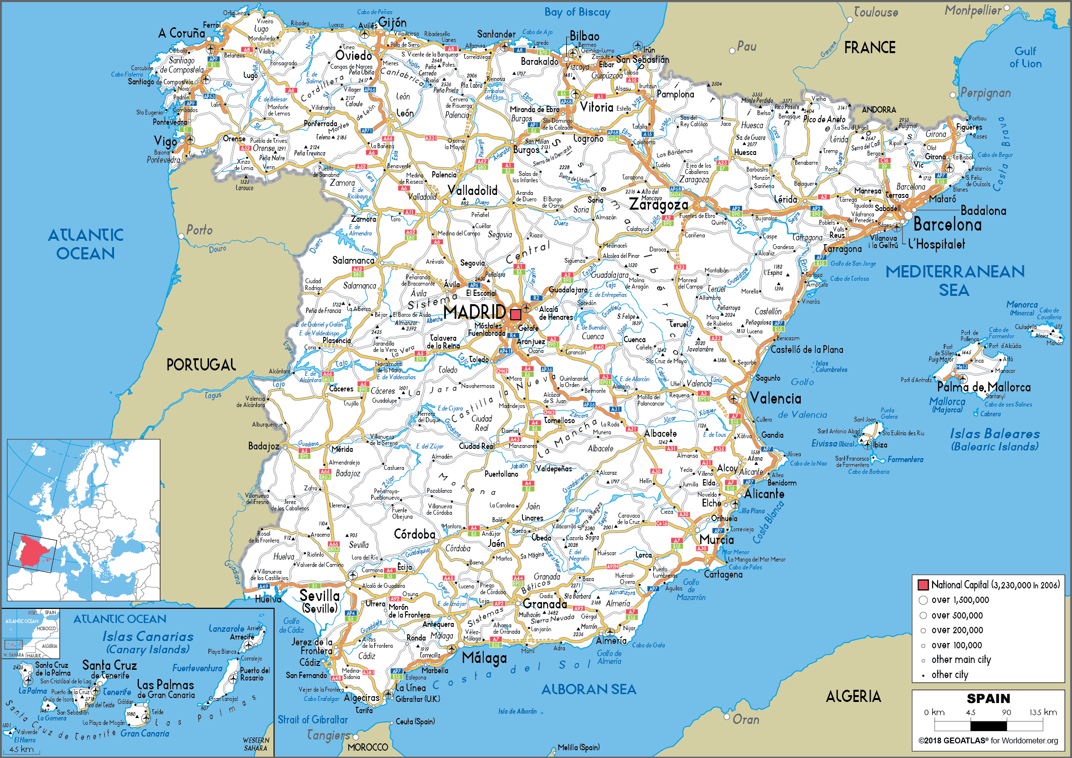 Spain S Best Printable Map