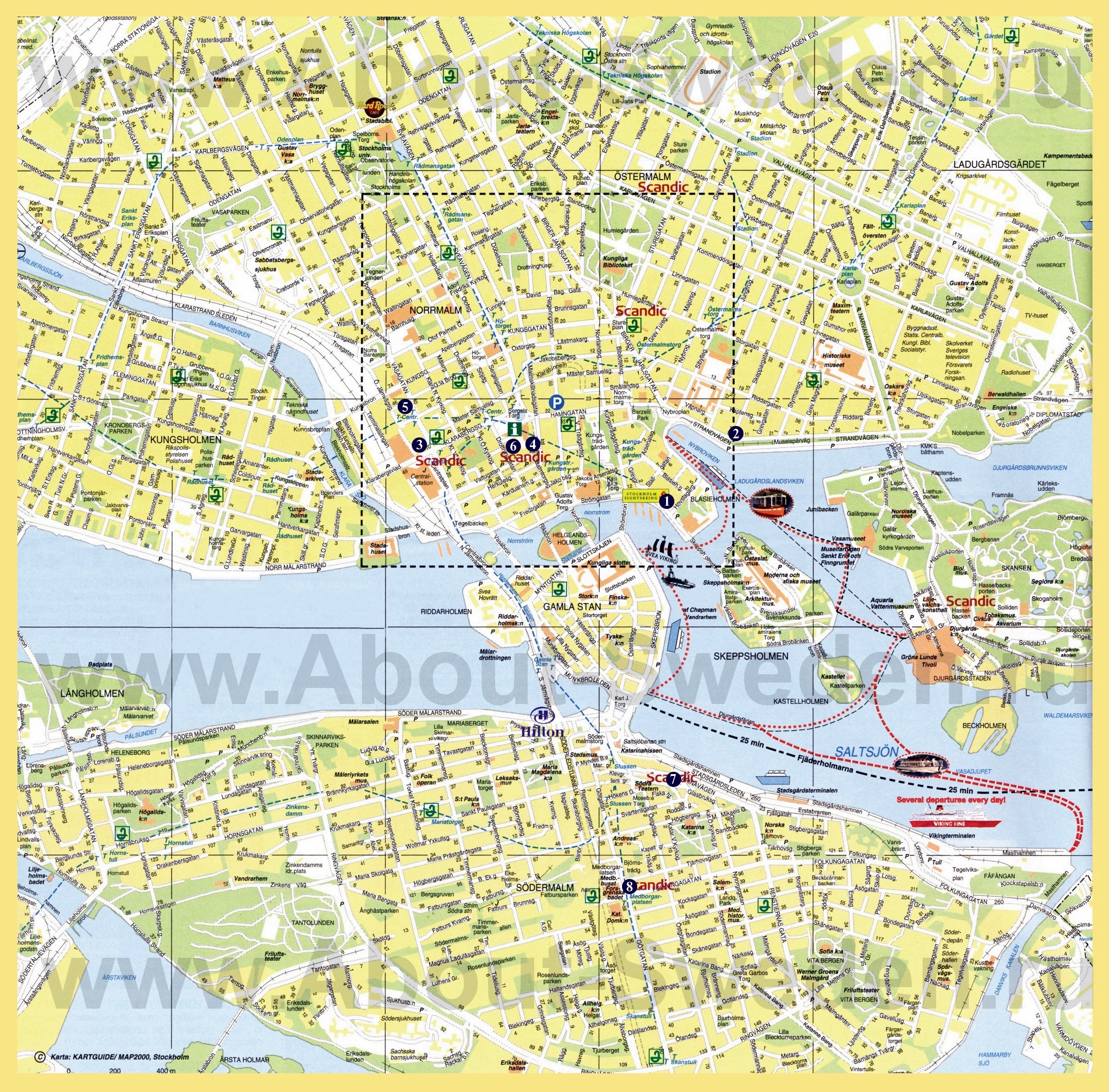Printable Stockholm Area Map