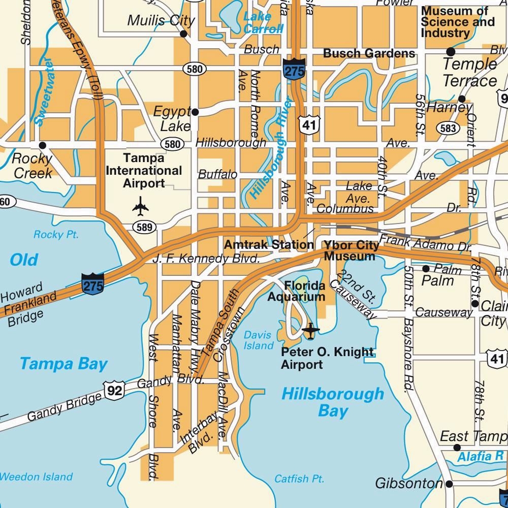 Printable Map Of Tampa Florida