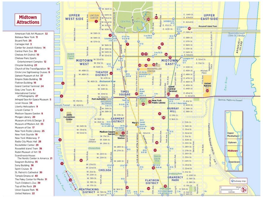 Large Tourist Attractions Map Of New York City New York City NY Worksheets Library