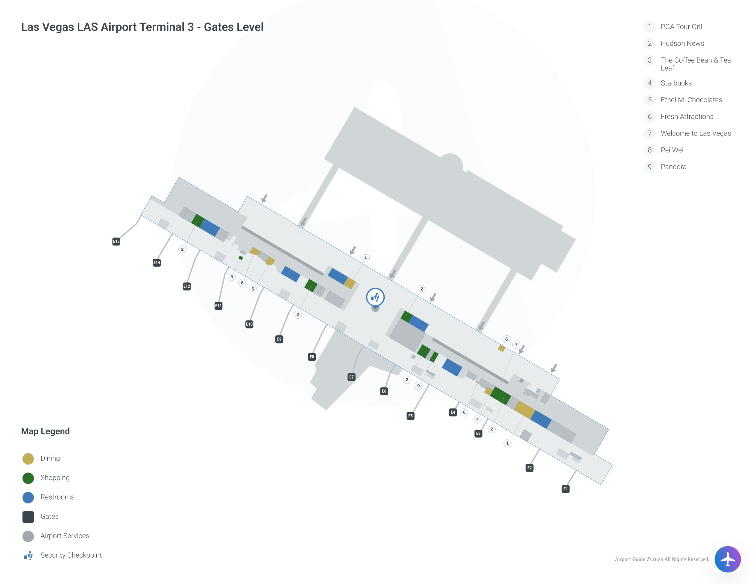 Las Vegas Airport Map Printable