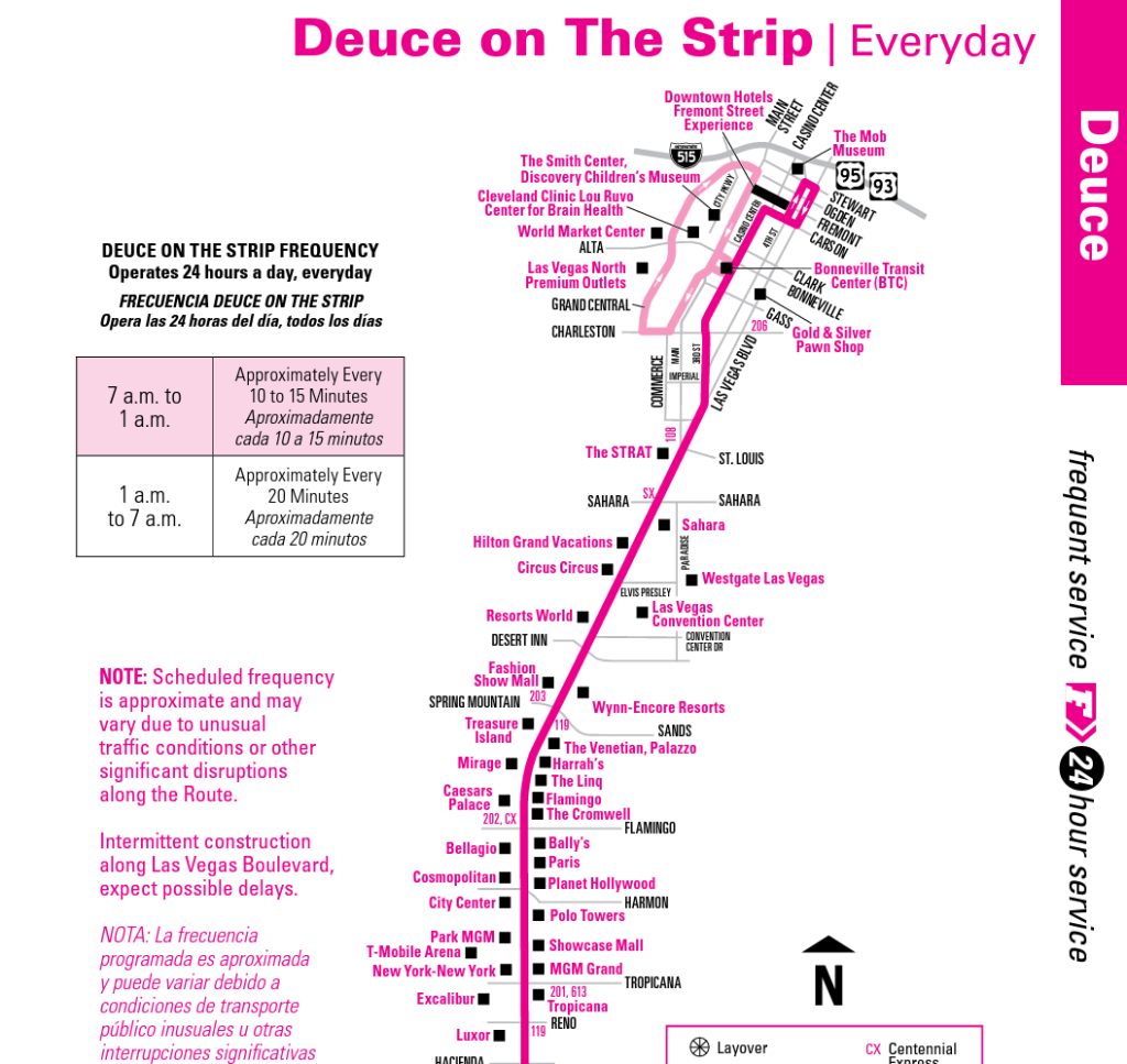 Las Vegas Deuce Map Printable