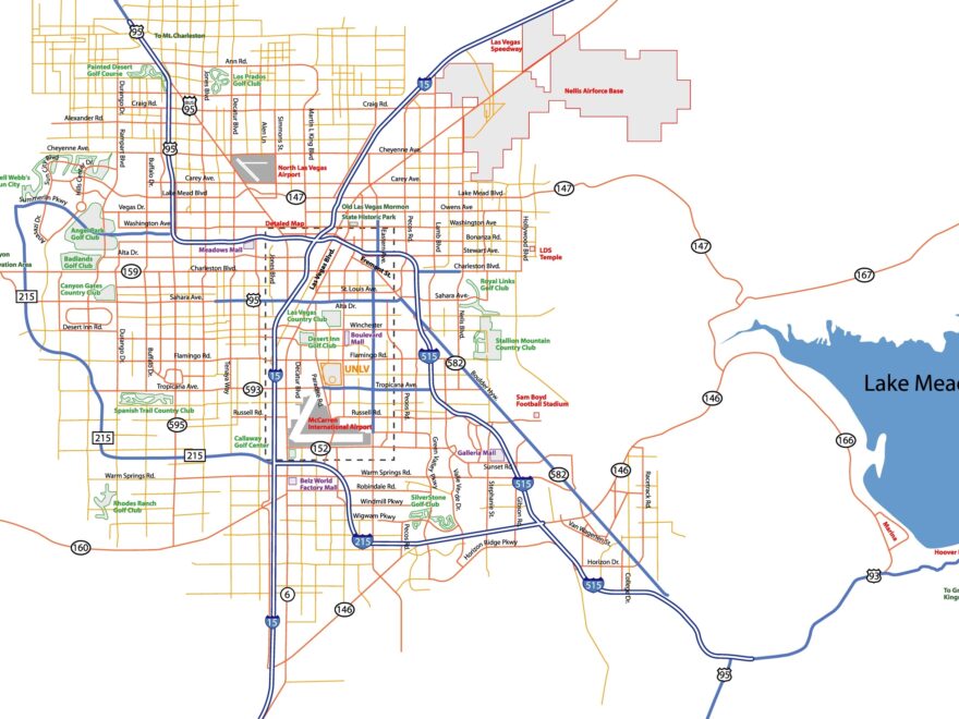 Las Vegas Street Map Ontheworldmap