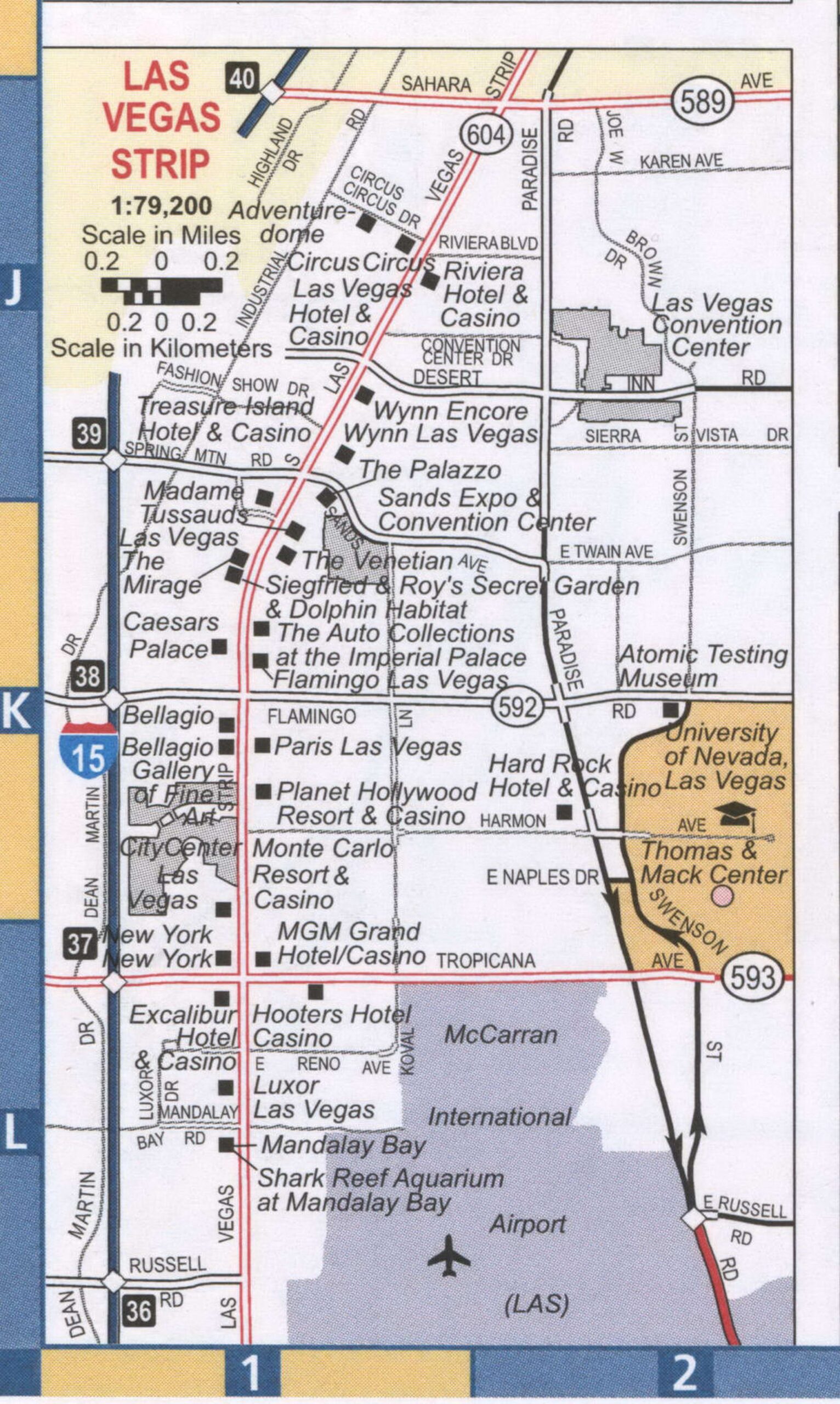 Printable Map Of Las Vegas Strip
