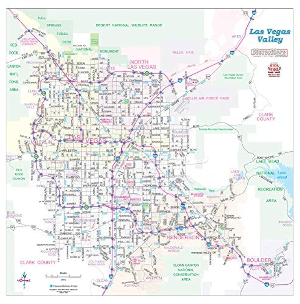 Printable Las Vegas Metro Street Map